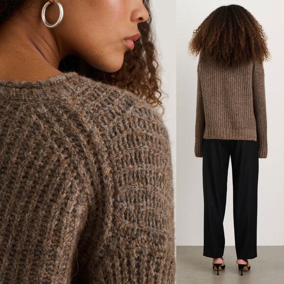Cozy Brown Knit Sweater - Picture 3 of 12